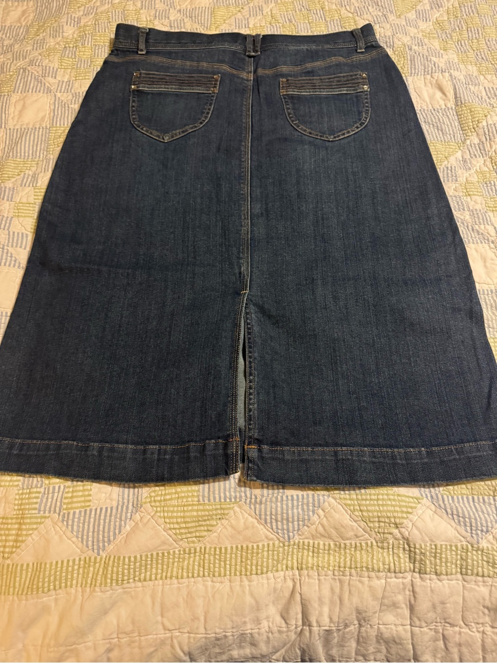 Christopher & Banks Dark Blue Denim Midi Skirt - Picture 4 of 4